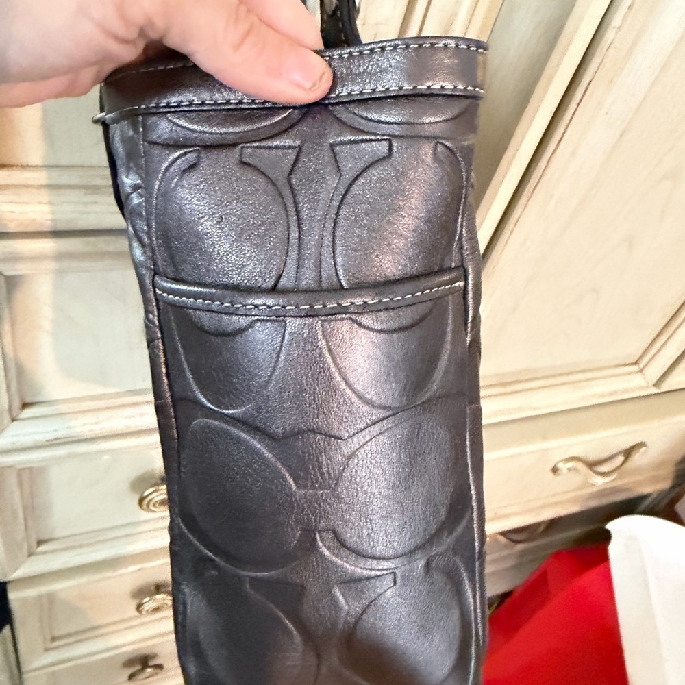 Coach Dark Gray Embossed Tote - Picture 9 of 9